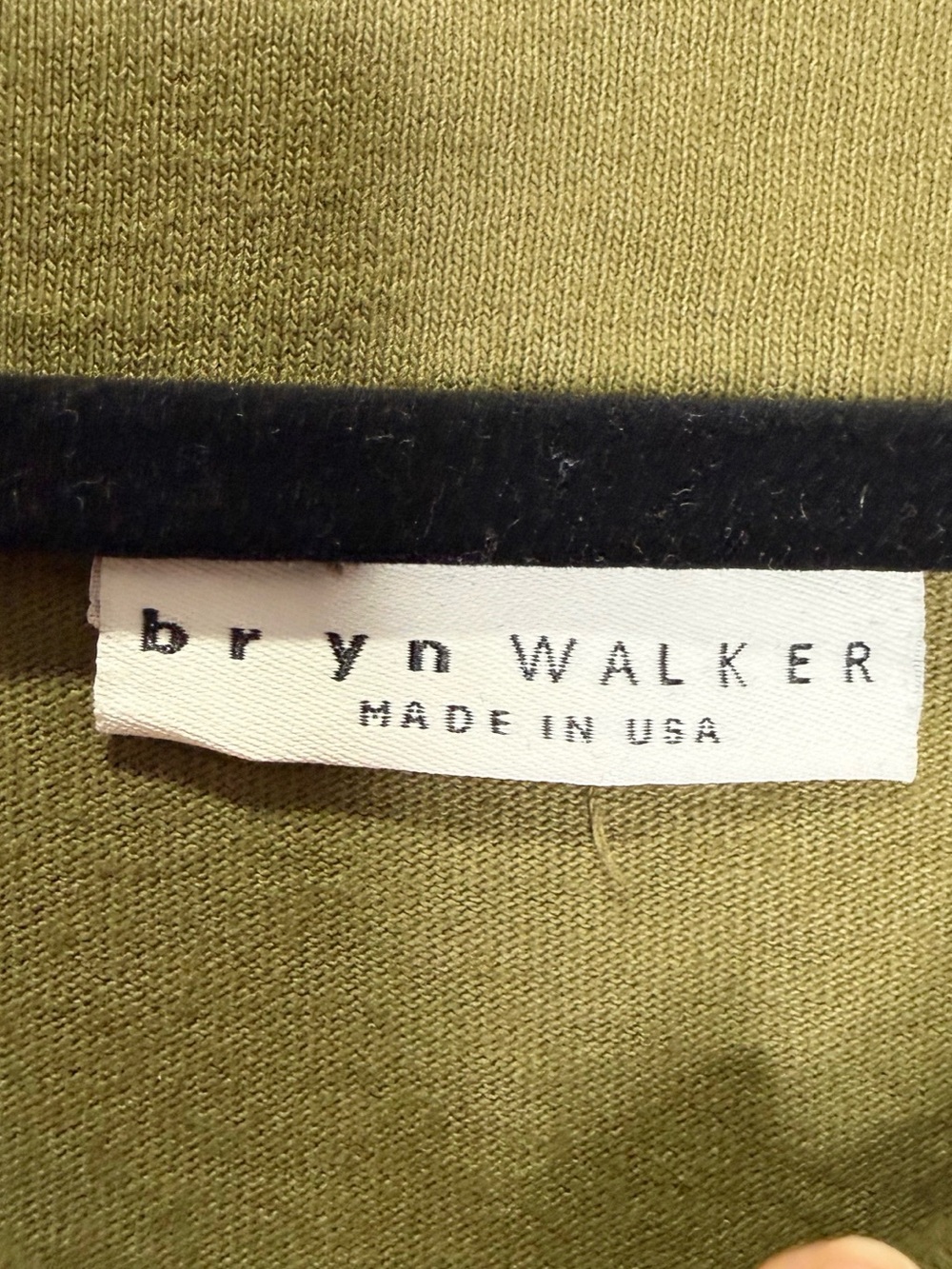 Bryn Walker Heavy Cotton Tunic Top Olive Green Oversized Lagenlook Layering - Picture 4 of 6